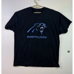 Carolina Panthers Shoemaker T Shirt Mens Sz 2XL Black NFL Football